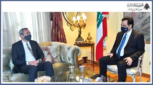 الرئيس دياب يستقبل السفير البريطاني في لبنان كريس رامبلنغ