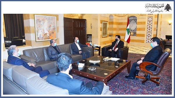 الرئيس دياب يستقبل وفد حركة حماس في لبنان