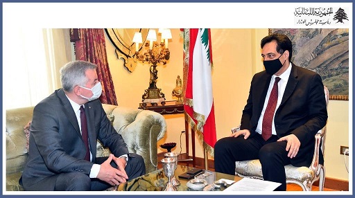 الرئيس دياب يستقبل سفير جمهورية مولدوفا في لبنان وتركيا ديمتري كرواتو