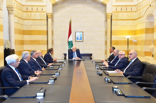 الرئيس ميقاتي يستقبل وفدا من نقابة المقاولين