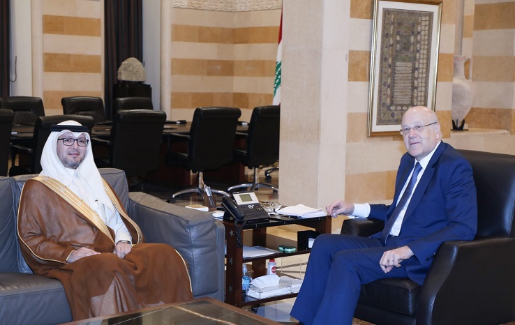 الرئيس ميقاتي يستقبل سفير المملكة العربية السعودية في لبنان وليد البخاري