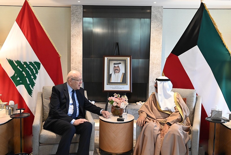 الرئيس ميقاتي يلتقي ولي عهد الكويت الشيخ مشعل الاحمد الجابر الصباح في لندن