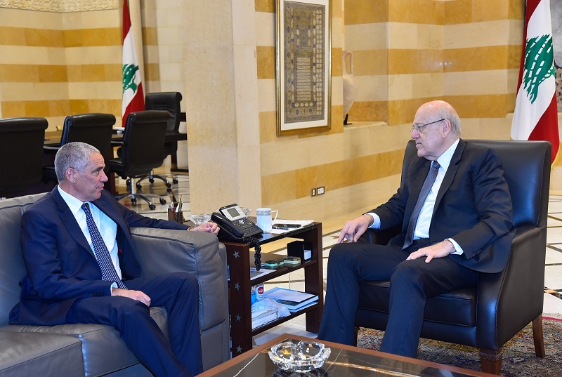 الرئيس ميقاتي يستقبل سفير الاتحاد الأوروبي في لبنان رالف طراف