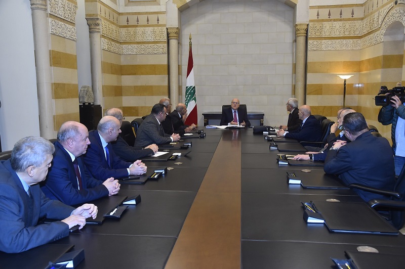 الرئيس ميقاتي يستقبل وفدا من المجلس  التنسيقي لمتقاعدي القطاع العام