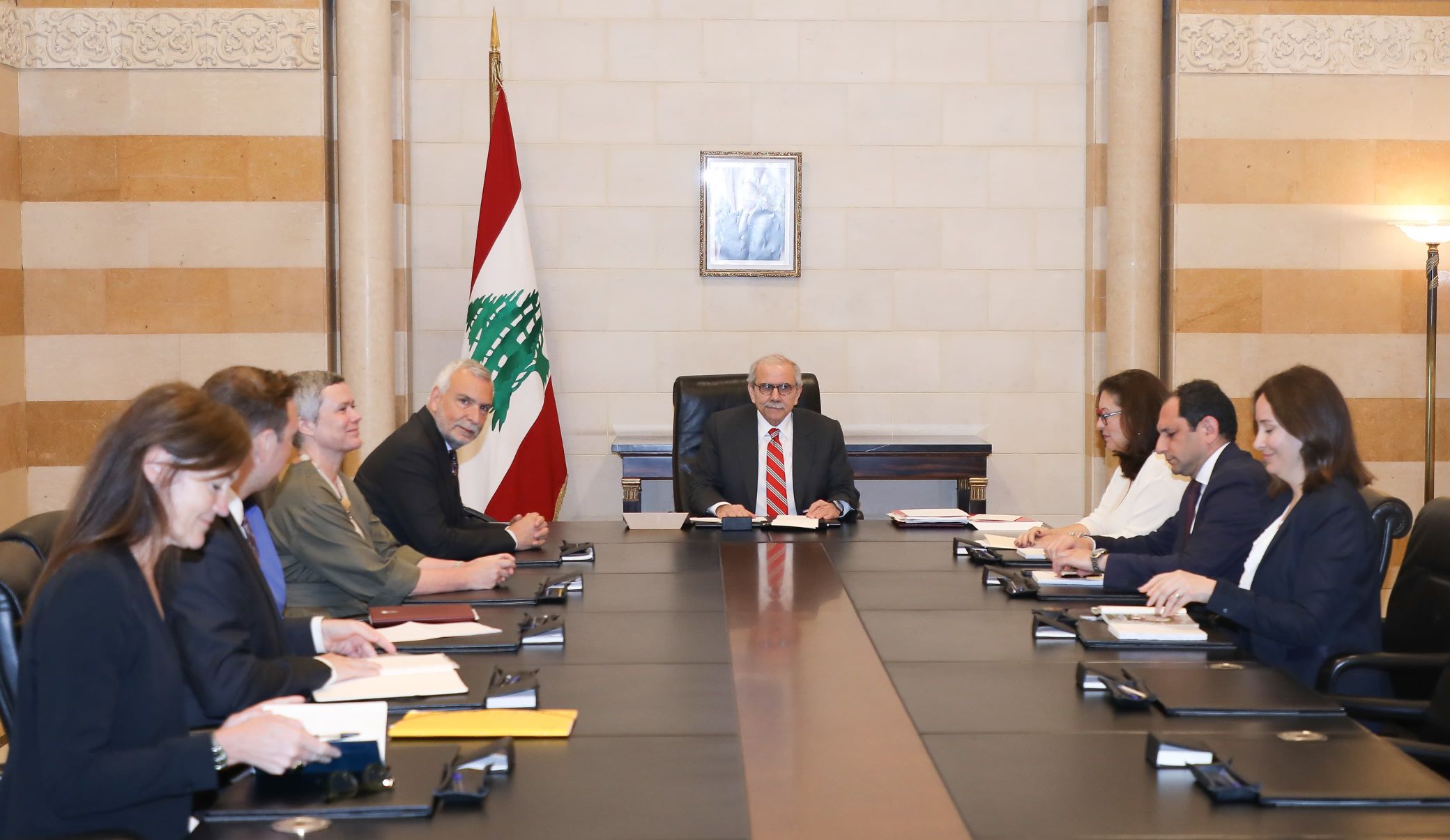 الرئيس سلام يستقبل المدير العام لمنطقة الشرق الأوسط وشمال أفريقيا في المفوضية الأوروبية ستيفانو سانينو