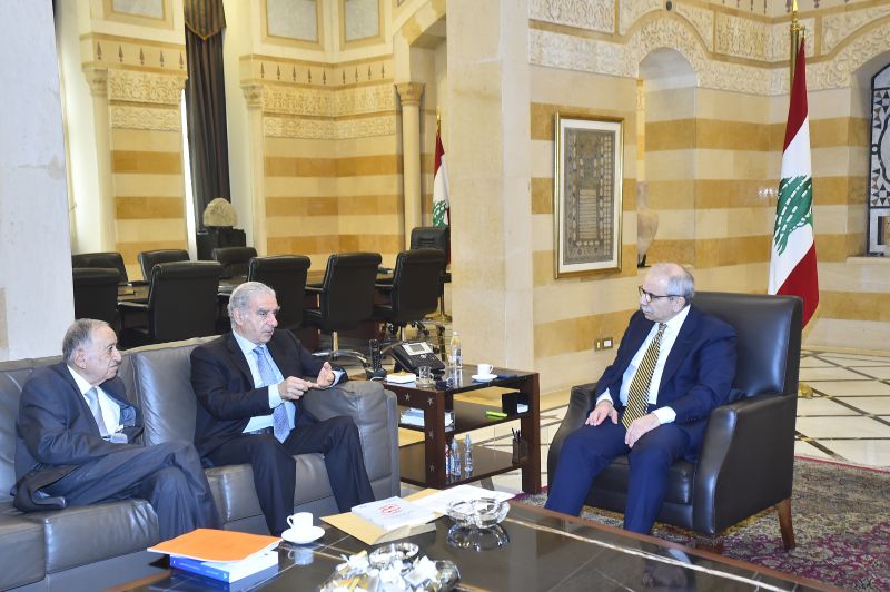 الرئيس سلام يستقبل الوزير والنائب السابق ميشال فرعون يرافقه الدكتور أنطون مسرّة