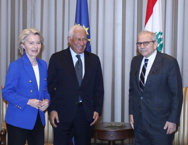 الرئيس سلام يستقبل رئيس المجلس الأوروبي أنطونيو كوستا، ورئيسة المفوضية الأوروبية أورسولا فون دير لايين