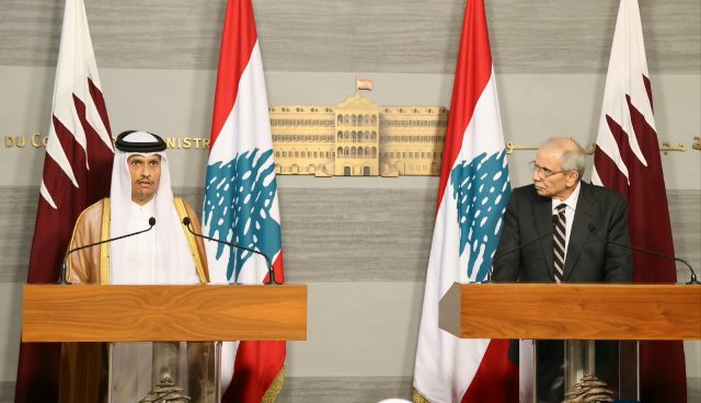 الرئيس سلام يعقد ونظيره القطري مؤتمراً صحافياً مشتركاً